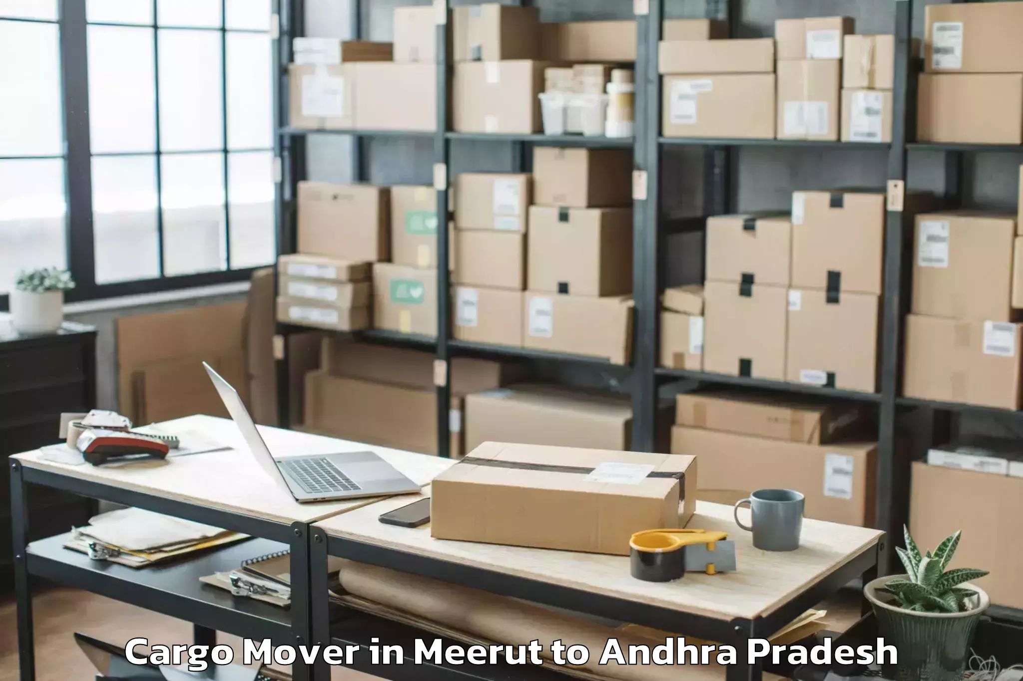 Top Meerut to Peddapuram Cargo Mover Available